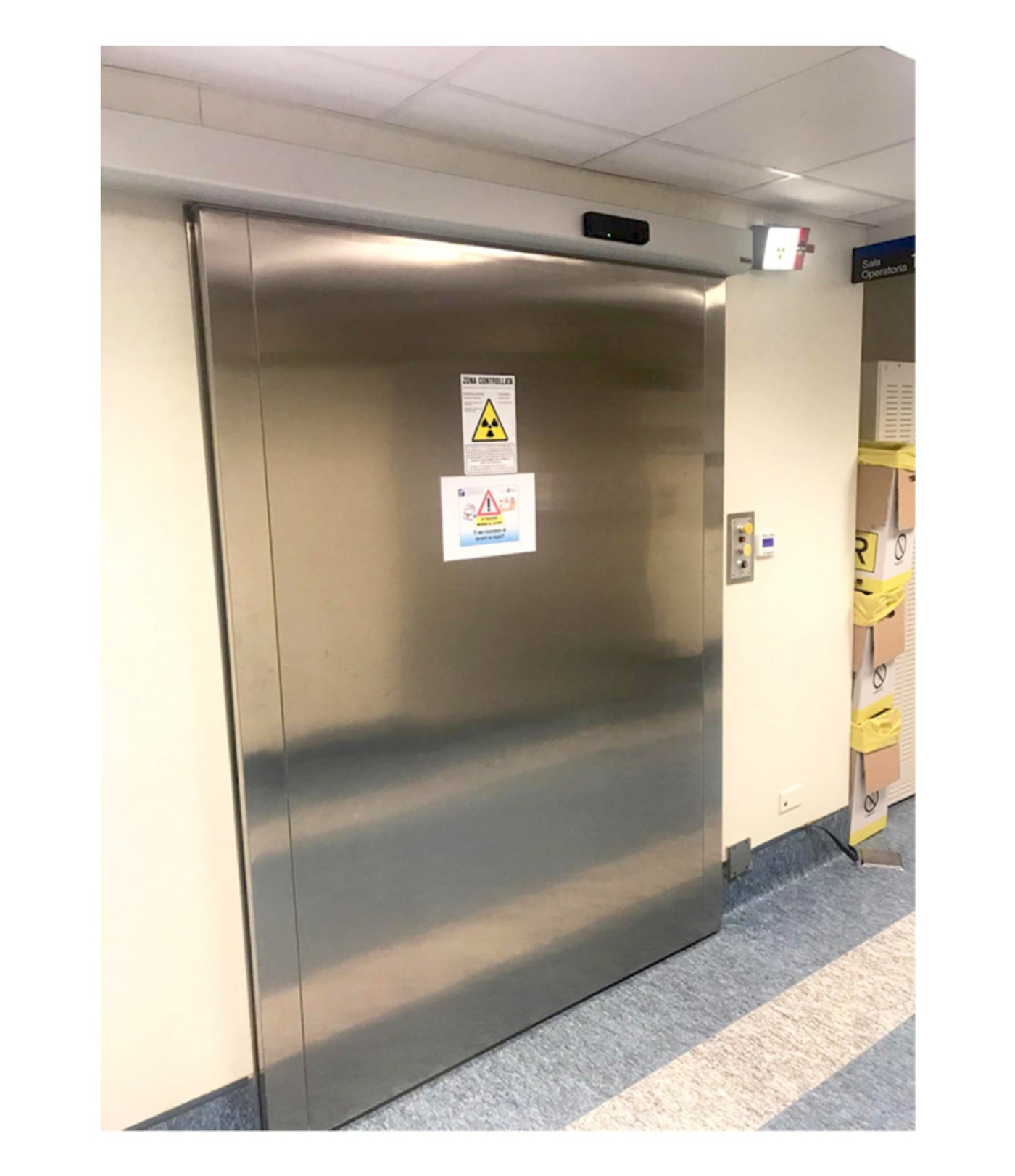 PUERTA AUTOMÁTICA HERMÉTICA PLOMADA CORREDERA ACERO INOX 1 HOJA