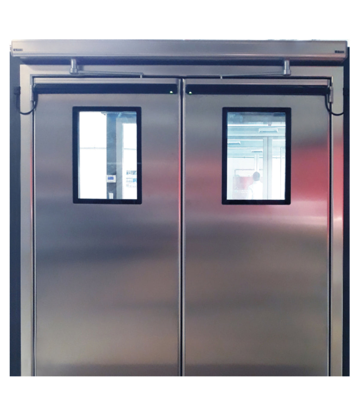 PUERTA AUTOMÁTICA HERMÉTICA ABATIBLE 2 HOJAS